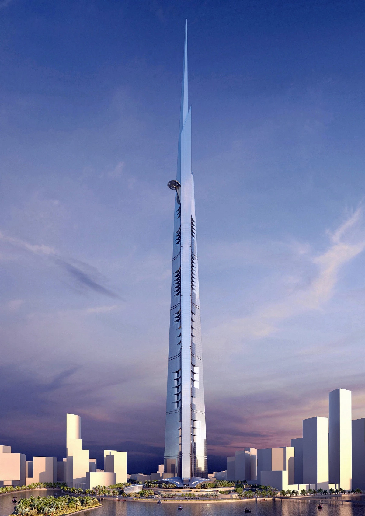 A Jeddah Economic Company Tower (korábbi nevén Kingdom Tower) látványterve.